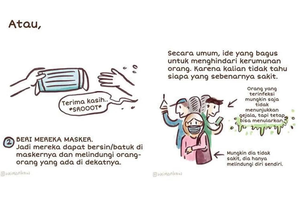 Ilustrasi Menarik Bagaimana Virus Corona Menyebar & Pencegahannya