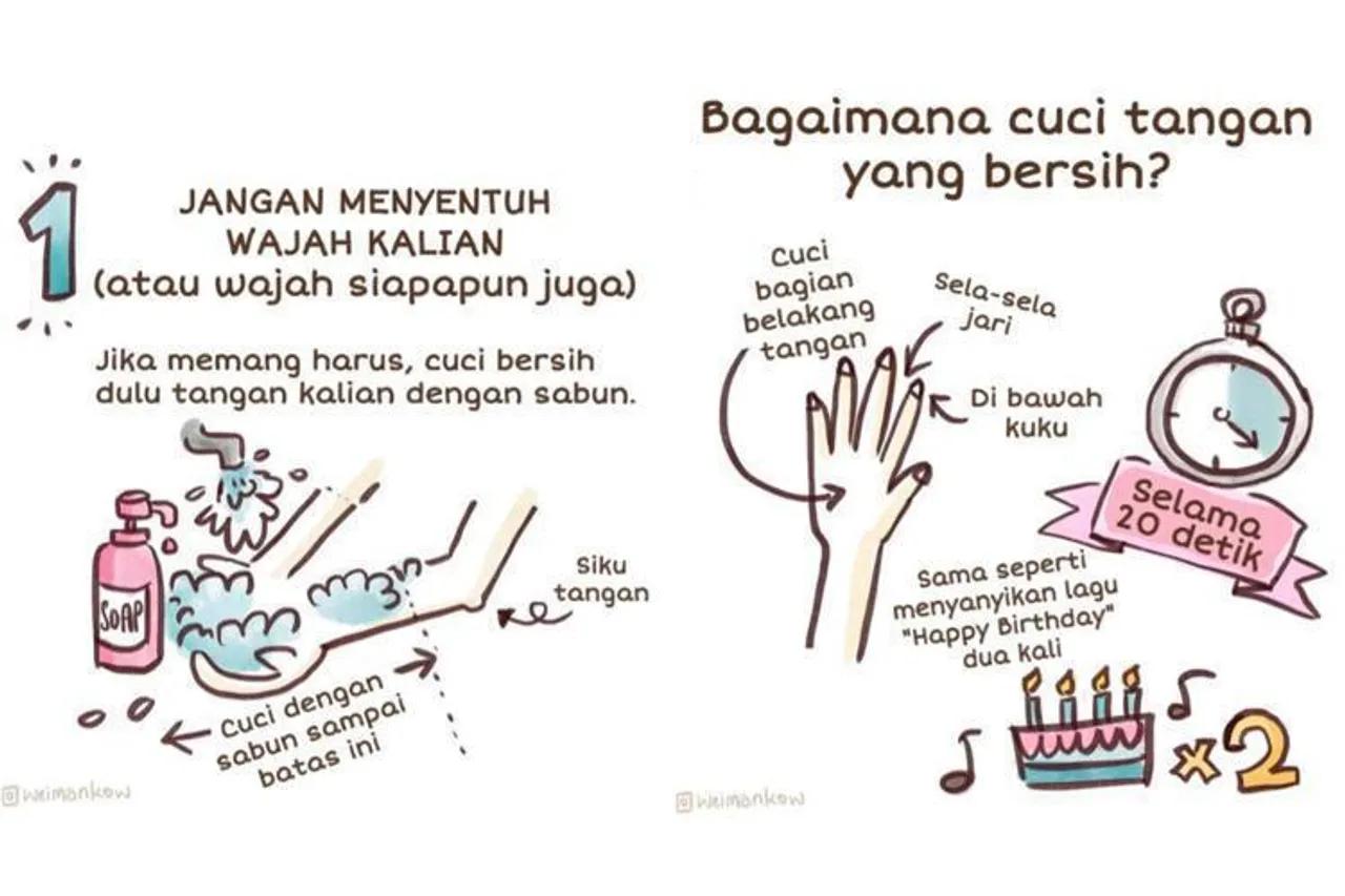 Ilustrasi Menarik Bagaimana Virus Corona Menyebar & Pencegahannya