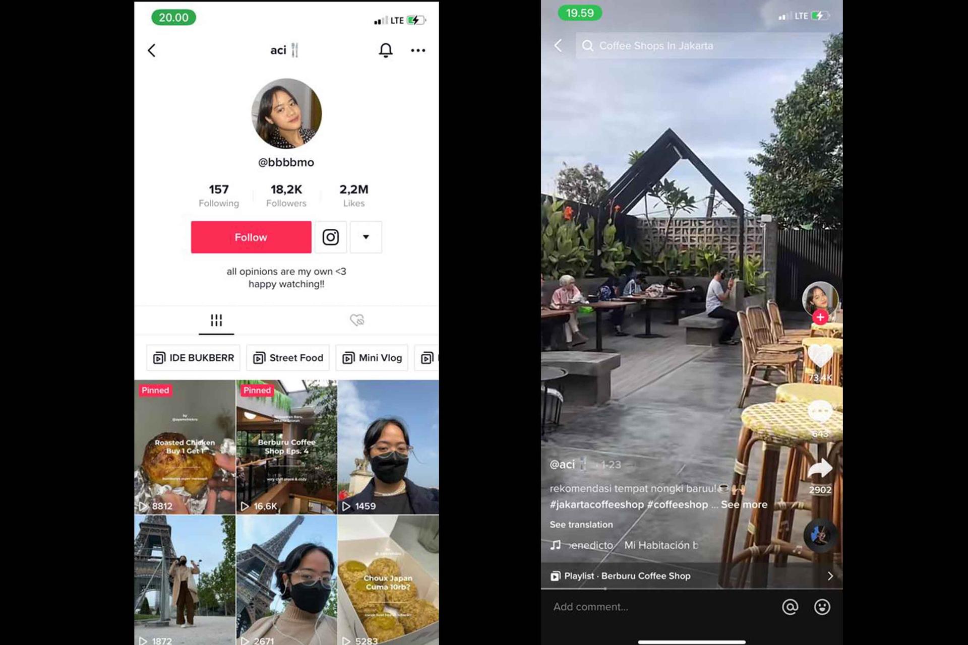 5 Akun TikTok yang Kasih Rekomendasi Cafe Populer