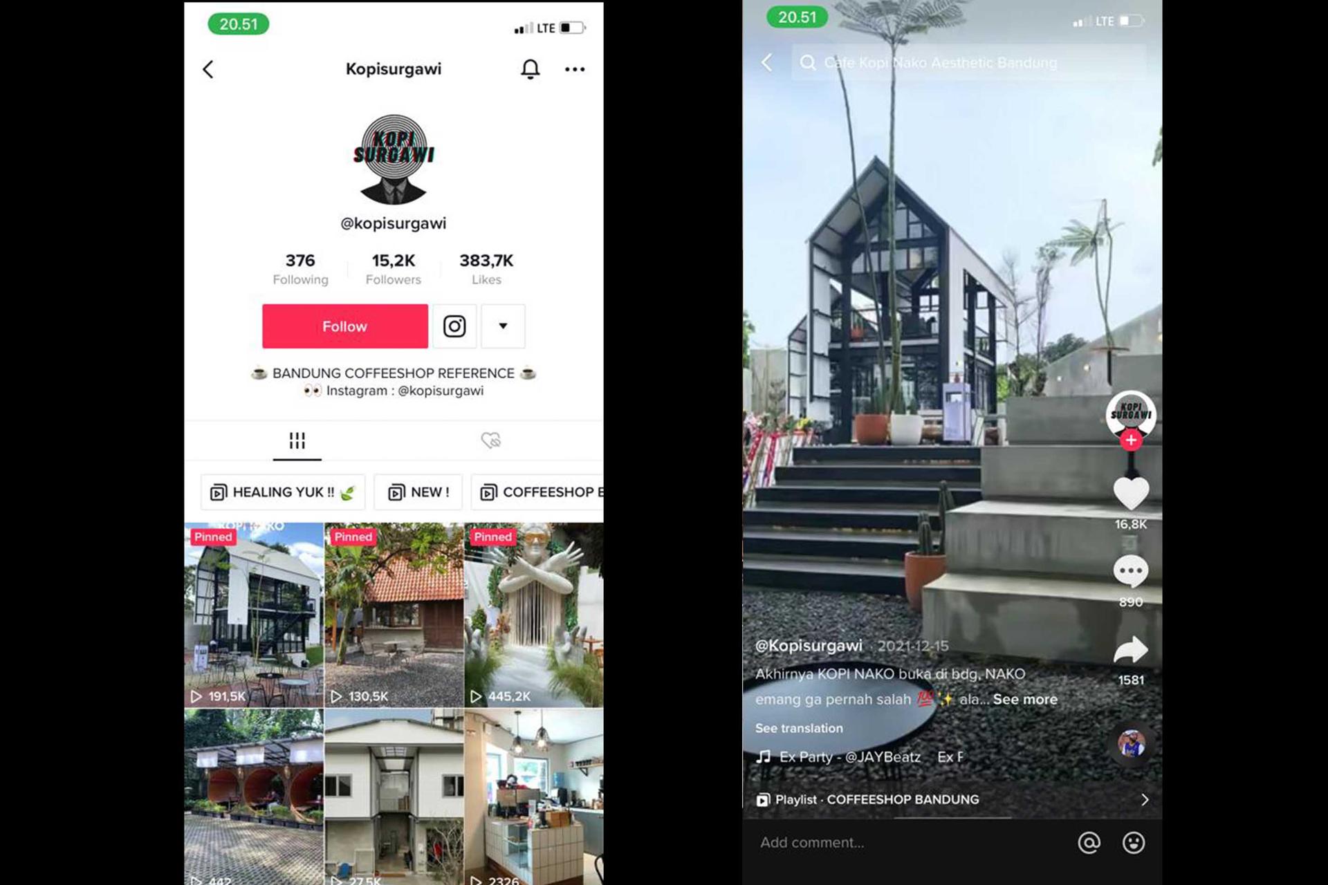 5 Akun TikTok yang Kasih Rekomendasi Cafe Populer