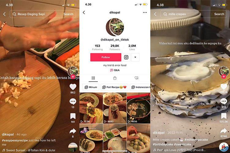 Rekomendasi Akun TikTok dengan Konten Masak Simple