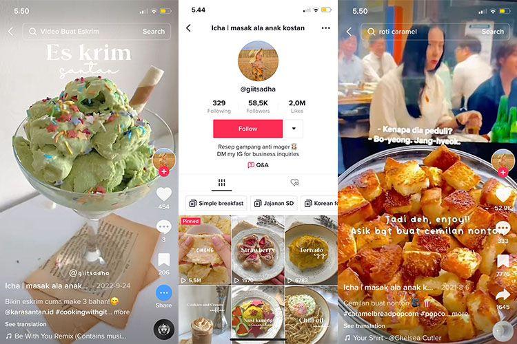 Rekomendasi Akun TikTok dengan Konten Masak Simple